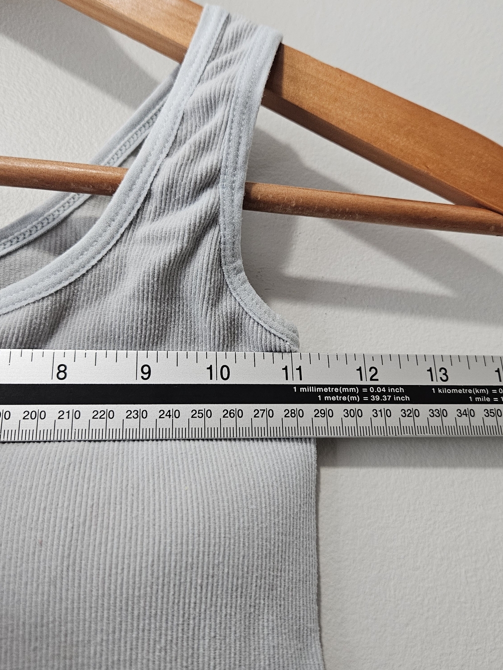 Light Blue Ribbed V-Neck Crop Tank - Picture 4 of 7